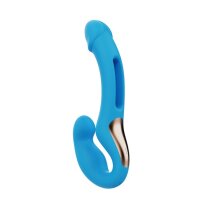 HoneyPlayBox Harmony Duo App-Controlled Strapless Strap-on Blue