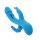 HoneyPlayBox Trilux Kinky Finger Rabbit Vibrator with Anal Beads Blue