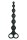 NMC 8 Inch Ribbed Silicone Anal Beads Black