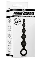 NMC 5.5 Inch Ribbed Silicone Anal Beads Black