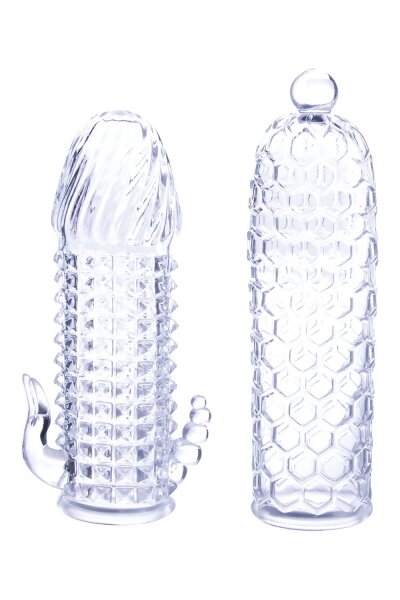 NMC 2 Seductive Tickler Sleeves Set Clear