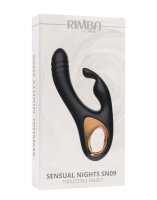 Rimba Toys - Sensual Nights SN09 - Thrusting Rabbit Vibrator - Black