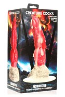 XR Brands Resurrector Phoenix Spritzender Silikon-Dildo Rot Wei&szlig;