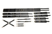 XR Brands Bondage-Fesselset mit G&uuml;rtel und Verbindern Schwarz