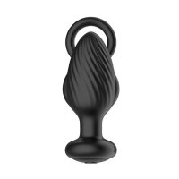 Nexus TORNADO Rotating Plug with Cock & Ball Rings - Black