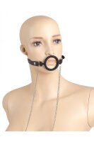 Virgite Nipple Clamps with Ring Gag Model 35 Black Silver 2 Pieces