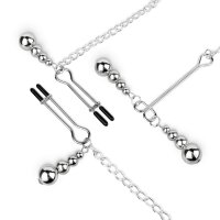 Bedroom Fantasies Nipple and Clitoris Clamps - Silver