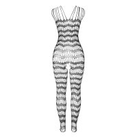 SUBBLIME Fishnet Crotchless Bodystocking With Straps On The Shoulders Black One Size