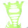 SUBBLIME Green Long Sleeve Elastic Fishnet Bodystocking One Size