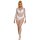 SUBBLIME Fishnet Bodystocking With Diamonds Long Sleeve White One Size