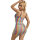 SUBBLIME Rainbow Off Shoulder Sleeveless Fishnet Bodystocking One Size