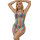 SUBBLIME Rainbow Off Shoulder Sleeveless Fishnet Bodystocking One Size