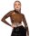 LateX Transparentes Crop Top mit Metallring S