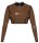 LateX Transparentes Crop Top mit Metallring S