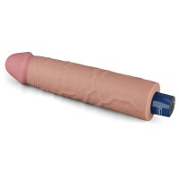 Lovetoy 9.5" REAL SOFTEE Rechargeable Vibrating Dildo (Flesh)