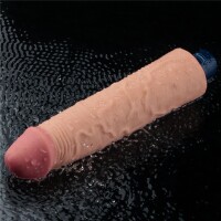 Lovetoy 9.5" REAL SOFTEE Rechargeable Vibrating Dildo (Flesh)