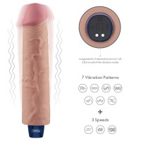 Lovetoy 9.5" REAL SOFTEE Rechargeable Vibrating Dildo (Flesh)