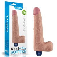 Lovetoy 10" REAL SOFTEE Rechargeable Vibrating Dildo...