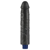 Lovetoy 9.5" REAL SOFTEE Rechargeable Vibrating Dildo (Black)