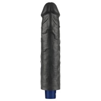 Lovetoy 9.5" REAL SOFTEE Rechargeable Vibrating Dildo (Black)