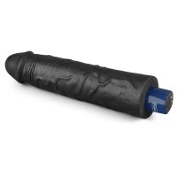 Lovetoy 9.5" REAL SOFTEE Rechargeable Vibrating Dildo (Black)