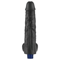 Lovetoy 10" REAL SOFTEE Rechargeable Vibrating Dildo (Black)