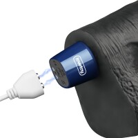 Lovetoy 10.5" REAL SOFTEE Rechargeable Vibrating Dildo (Black)