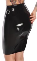 LateX Skirt with Metal Rings S