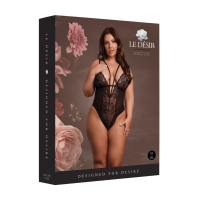 Le D&eacute;sir Wireless Lace Bodysuit with Adjustable...