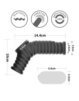 LoveToy Wave Knights Ring Vibrating Penis And Scrotum Sleeve (&Oslash; 2.8 cm) Black