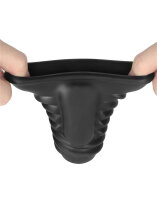 LoveToy Spiral Knights Ring Vibrating Penis Sleeve  (&Oslash; 3.6 cm) Black