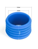 LoveToy Pinnacle Pro Deep Rib Grip Ring Blue