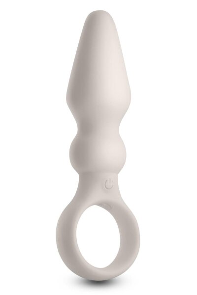 NS Novelties Lust-N-Dreams Bossa Anal Plug with Vibration White &Oslash; 3 cm