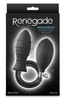 Ns Novelties Renegade Inflataplay Inflatable Plug Black 10.5 cm &Oslash; 4 cm