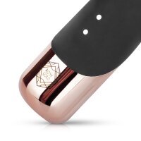 Rosy Gold Rabbit Vibrator with thrusting function Black