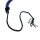 Kiotos Leather Whip Black & Blue 90 cm