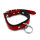 Kiotos Leather Collar with O-Ring Black Red