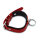 Kiotos Leather Collar with O-Ring Black Red