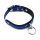 Kiotos Leather Collar with O-Ring Black Blue