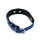 Kiotos Leather Collar with O-Ring Black Blue