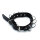 Kiotos Lederhalsband mit Multi D-Ringen Schwarz