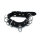 Kiotos Lederhalsband mit Multi D-Ringen Schwarz