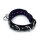 Kiotos Lederhalsband mit Multi D-Ringen Schwarz