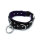 Kiotos Lederhalsband mit Multi D-Ringen Schwarz