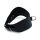 Kiotos Contoured Lederhalsband mit D-Ring Schwarz