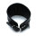 Kiotos High-Neck Lederhalsband mit Rei&szlig;verschluss Schwarz