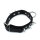 Kiotos Lederhalsband mit Spikes und O-Ring Schwarz