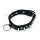 Kiotos Lederhalsband mit Spikes und O-Ring Schwarz