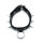 Kiotos Lederhalsband mit Spikes und O-Ring Schwarz