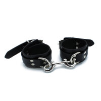 Kiotos Leather Handcuffs Black